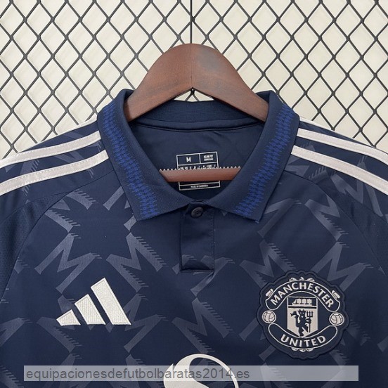 Nuevo Tailandia 2ª Camiseta Manchester United 24/25 Azul Baratas